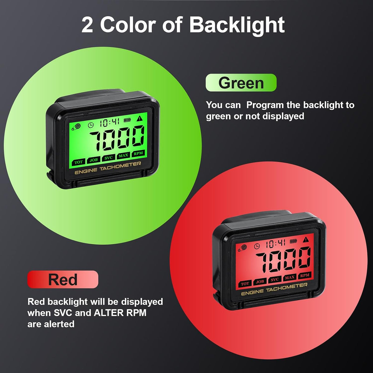 Small Engine Tachometer,Digital Tachometer Chainsaw RPM Hour Tacho Meter