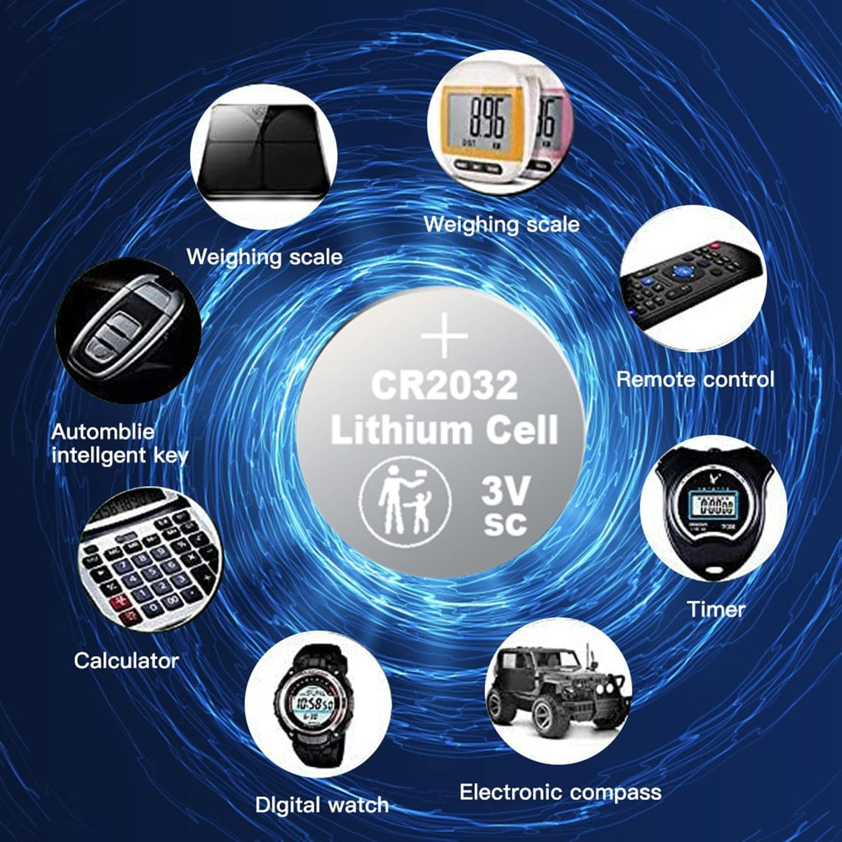 50 pcs Pack - CR2032 3v Lithium Button Cell Coin 2032 Battery | Long-Lasting CR2032 batteries