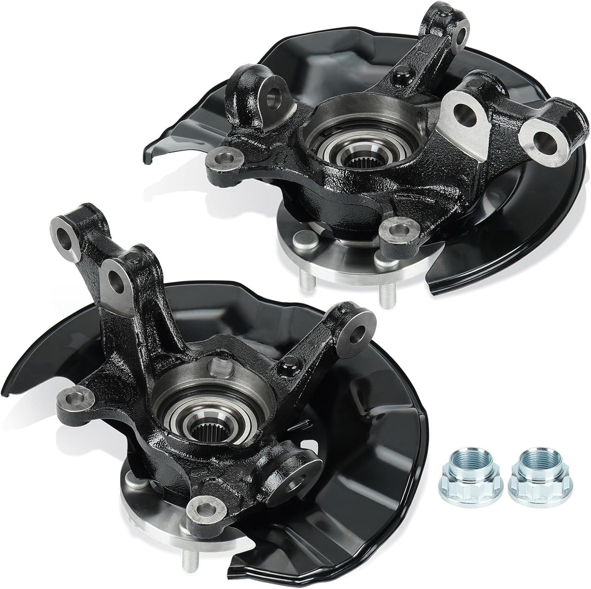 Pair of Front Steering Knuckle & Wheel Bearing Hub Assembly Compatible with Toyota Corolla 2009-2013 1.8L/2.4L(Built in USA), Matrix 2009-2013 1.8L, Replace for 698380 698381, Driver Side and Passenge