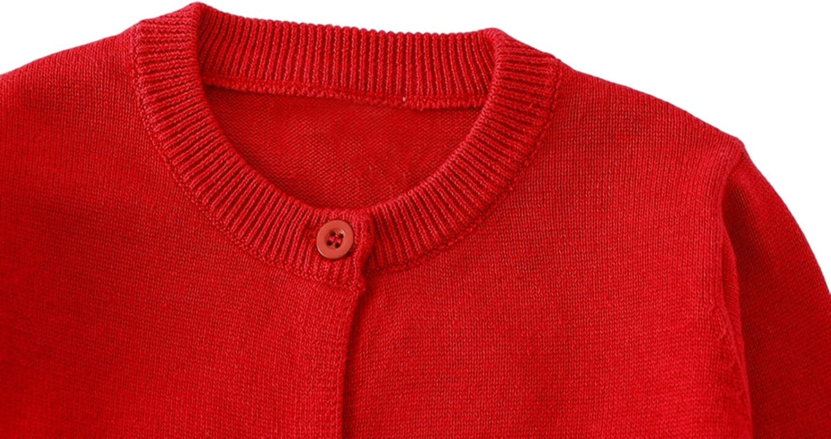 Toddler Baby Boys Girls Cardigan Cotton Knit Button Up Sweater | Fall Long Sleeve Crewneck Knit Sweatshirt Jacket