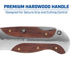 12115 Folding Utility Knife with Premium Hardwood Handle Design