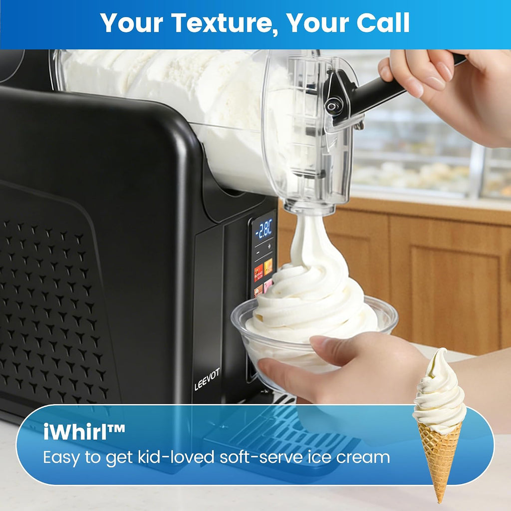Slushie Machine & Soft Serve Ice Cream Maker 2 in 1, Frozen Drink Machine with Quicool Technology, 6 Presets, Child