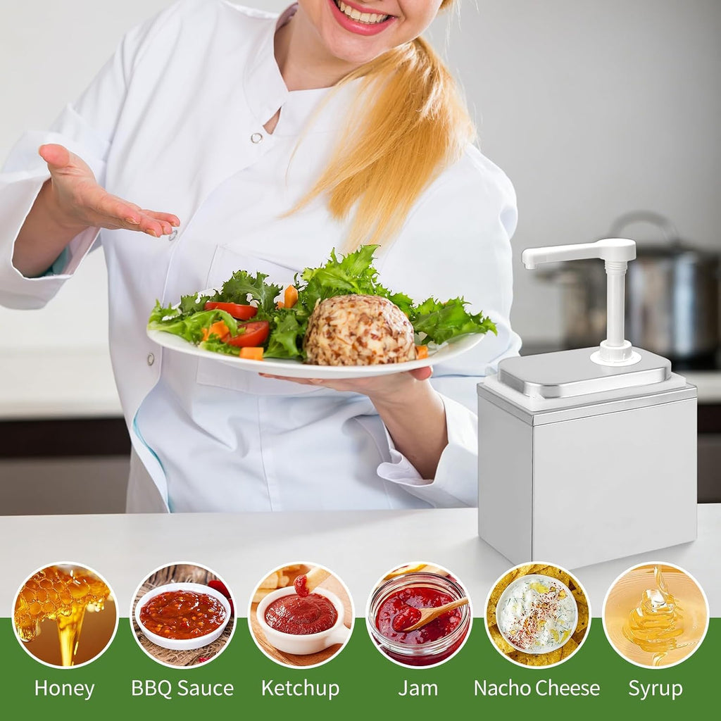 2-Pack Heat-Resistant Sauce Pumps Compatible with 2.6 Qt Warmers