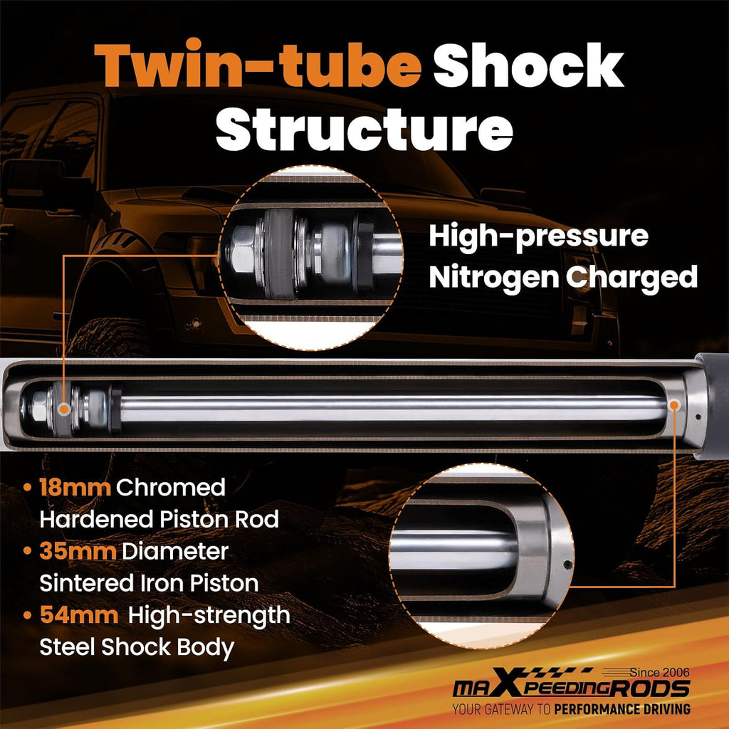 maXpeedingrods 3.5-6.5" Rear Shocks for Dodge Ram 1500 2002-2008