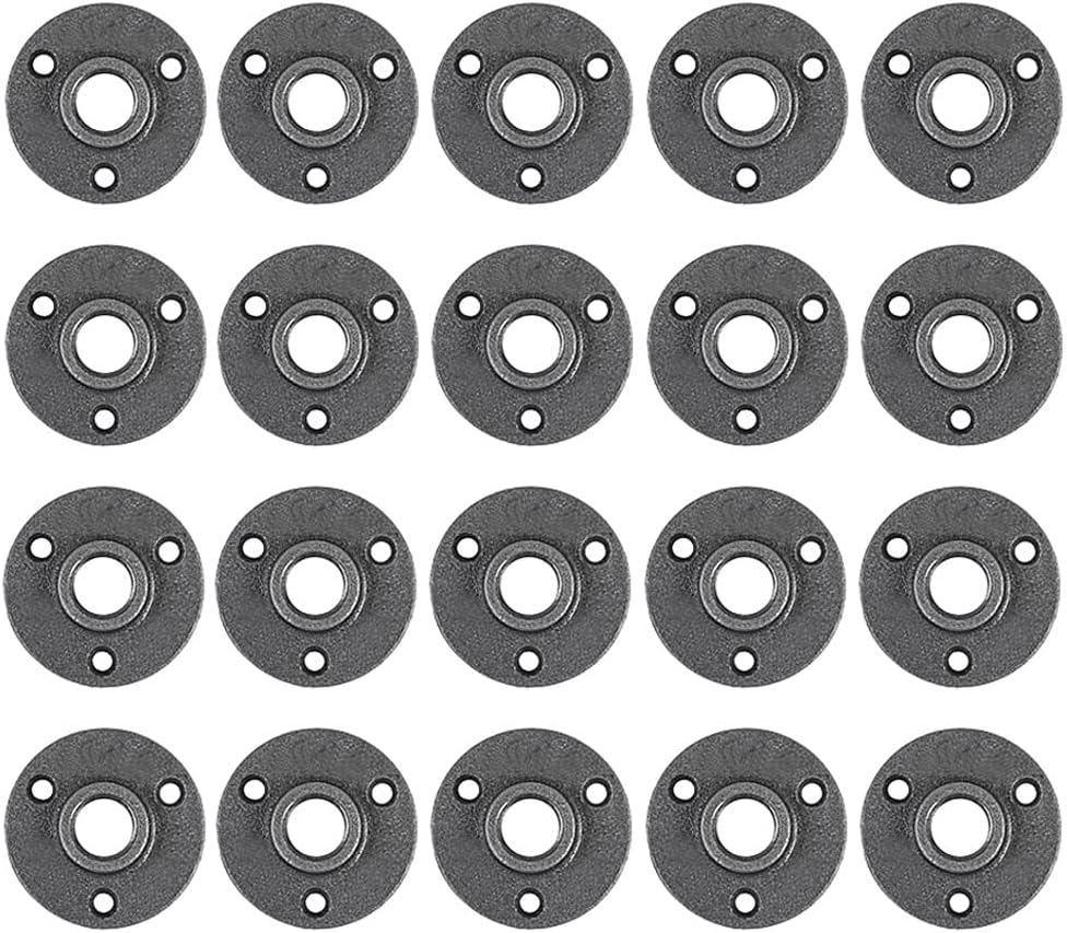 20 Pack 1/2 Inches Industrial Malleable Cast Iron Pipe Flange