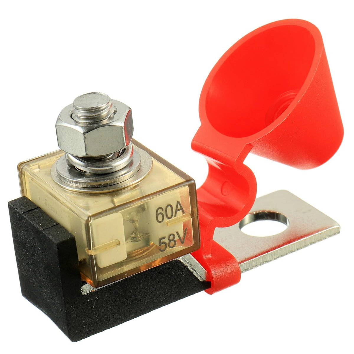 60 AMP MRBF Terminal Block Fuse Holder Single Stud 5/16" (M8) Compact Rated Battery Fuse 60A