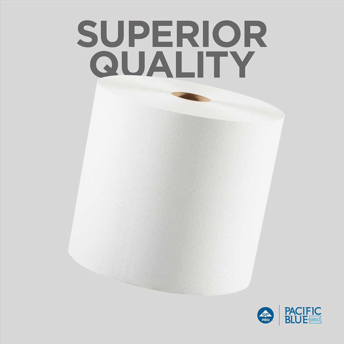 Pacific Blue Select 7.875" Recycled Paper Towel Rolls by GP PRO, White, 26100, 1000 Feet Per Roll, 6 Rolls Per Case