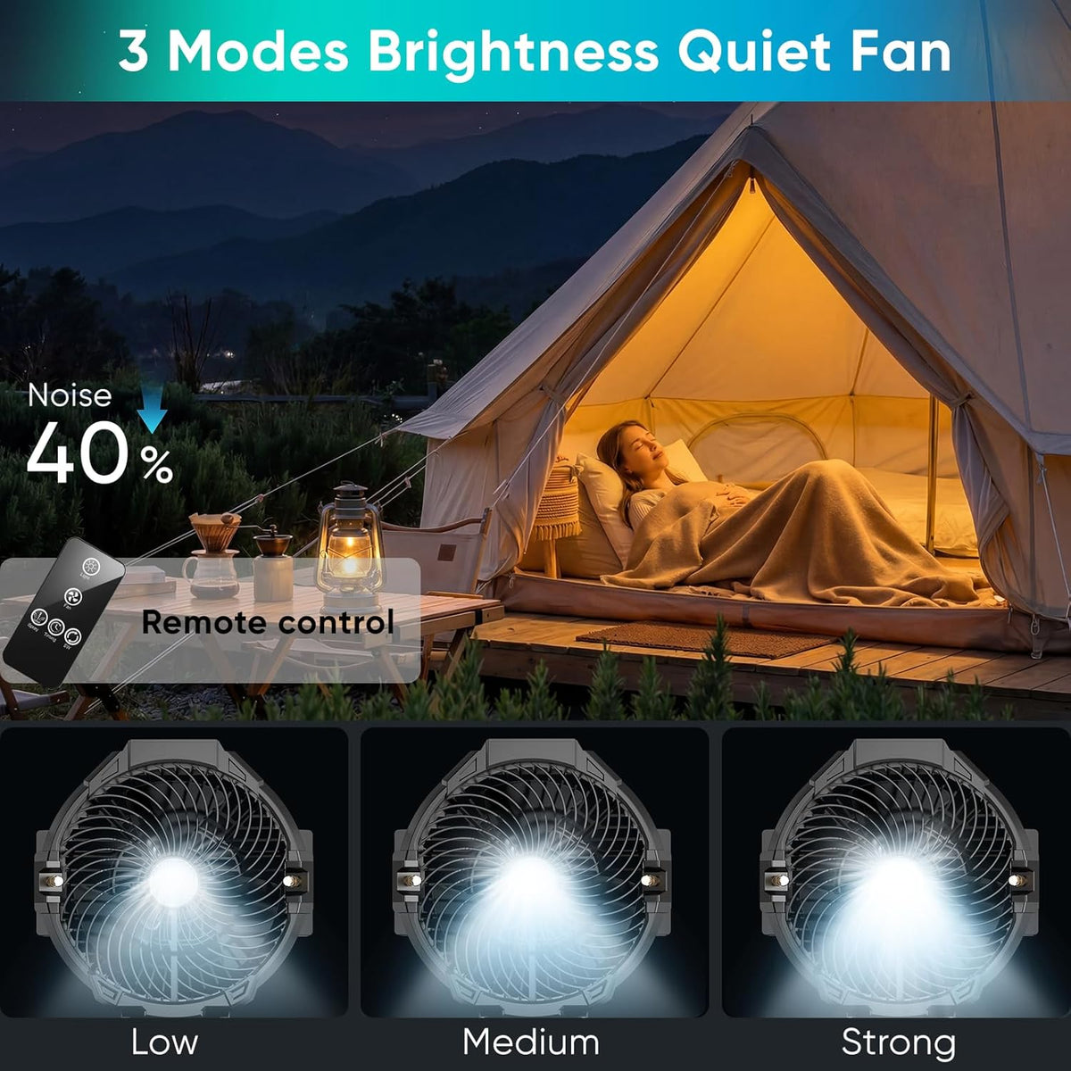 Portable Misting Fan for Outside, 70Hrs Camping Mister Fan,15L Cooling Fan with Remote, Ice Fan with 4 Spray Speeds,4