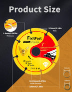 FIXLTFAST 7" Diamond Cutting Wheel Metal Cut Off Disc for Angle Grinder