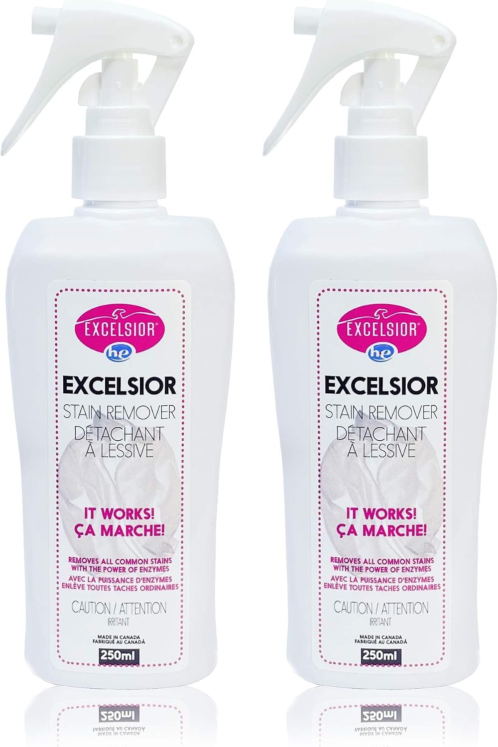 Excelsior HE Enzyme Laundry Stain Remover Spray, 250 mL, Color-Safe
