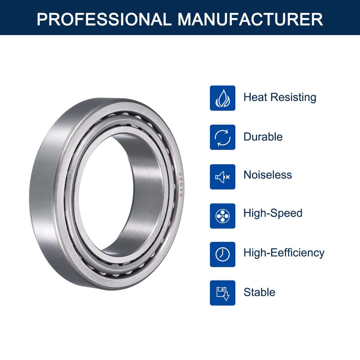 HIPicco 2 Pack 32012 Tapered Roller Bearing Cone and Cup Set