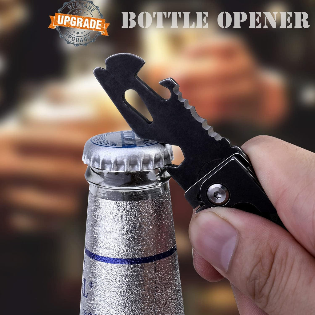 Keychain Knife, Multitool Key Chain with Bottle Opener Pocket Knife | Carabiner with Folding Knife, Screwdriver