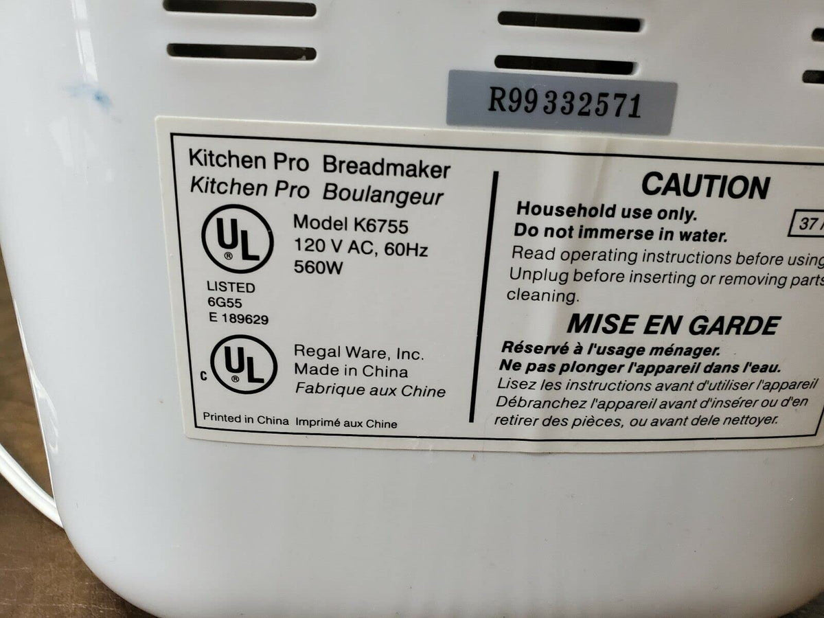 Paddle for Regal Bread Maker Model K6755 only