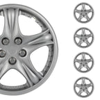 14 Inch Hubcaps 4X Silver Wheel Cover Universal-Fit
