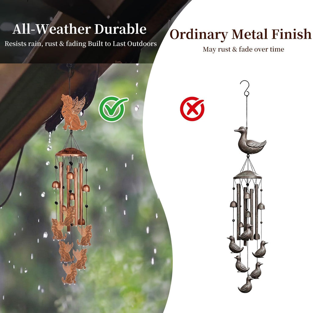 Pet Memorial Wind Chimes, Pet Bereavement Gift for Loss of Pet, Remembrance Sympathy Keepsake, 36" Wind Chime Outdoor