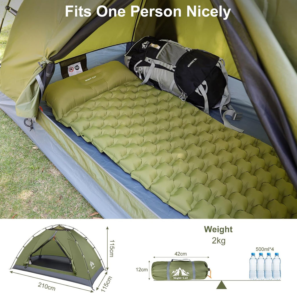 Upgraded Backpacking Tents 1 2 Persons Easy Clip Setup Camping Tent Adults Scouts Heavy Rainproof Compact Lightweight