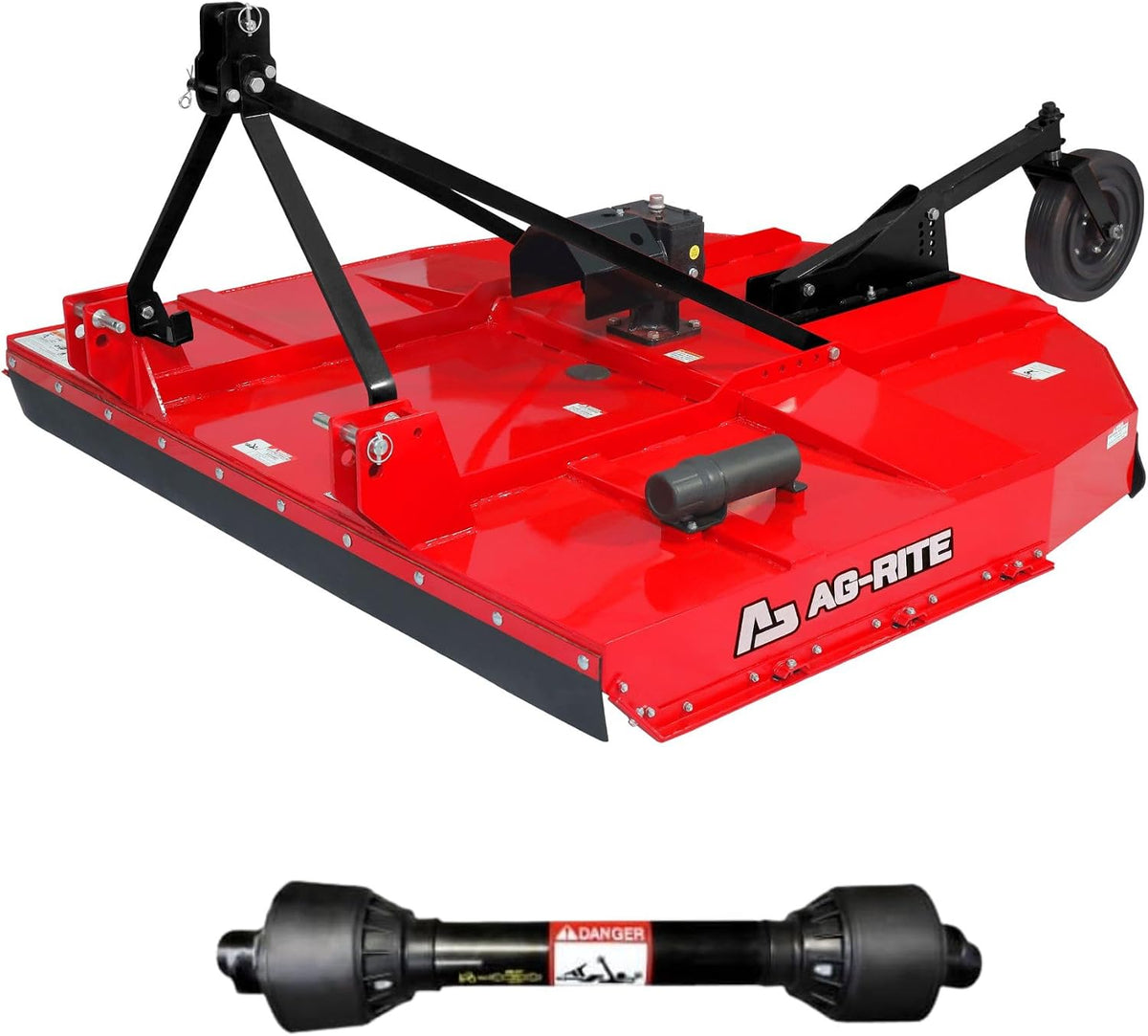 60 Inch Brush Hog Tractor Rotary Cutter with PTO, Fits 22-50 HP | Cat 1 & 2, Heavy Duty 3 Point PTO Rotary Mower, 6