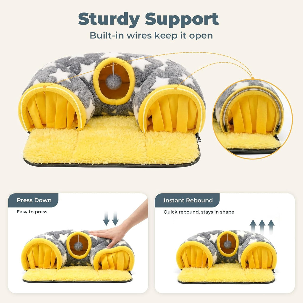 Guinea Pig Tunnel, Small Animal Hideaway Tube Toy