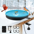 Heated Bird Bath for Outdoors for Winter, 3 Easy Ways to Mount Detachable Bird Bath Bowl, 75W Heated Bird Baths with