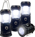 Collapsible Portable LED Camping Lantern XTAUTO Lightweight Waterproof Solar USB Rechargeable LED Flashlight Survival