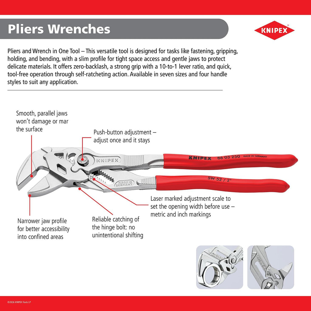 Tools - Pliers Wrench, Black Finish (8601180), 7 1/4-Inch, Black Finish
