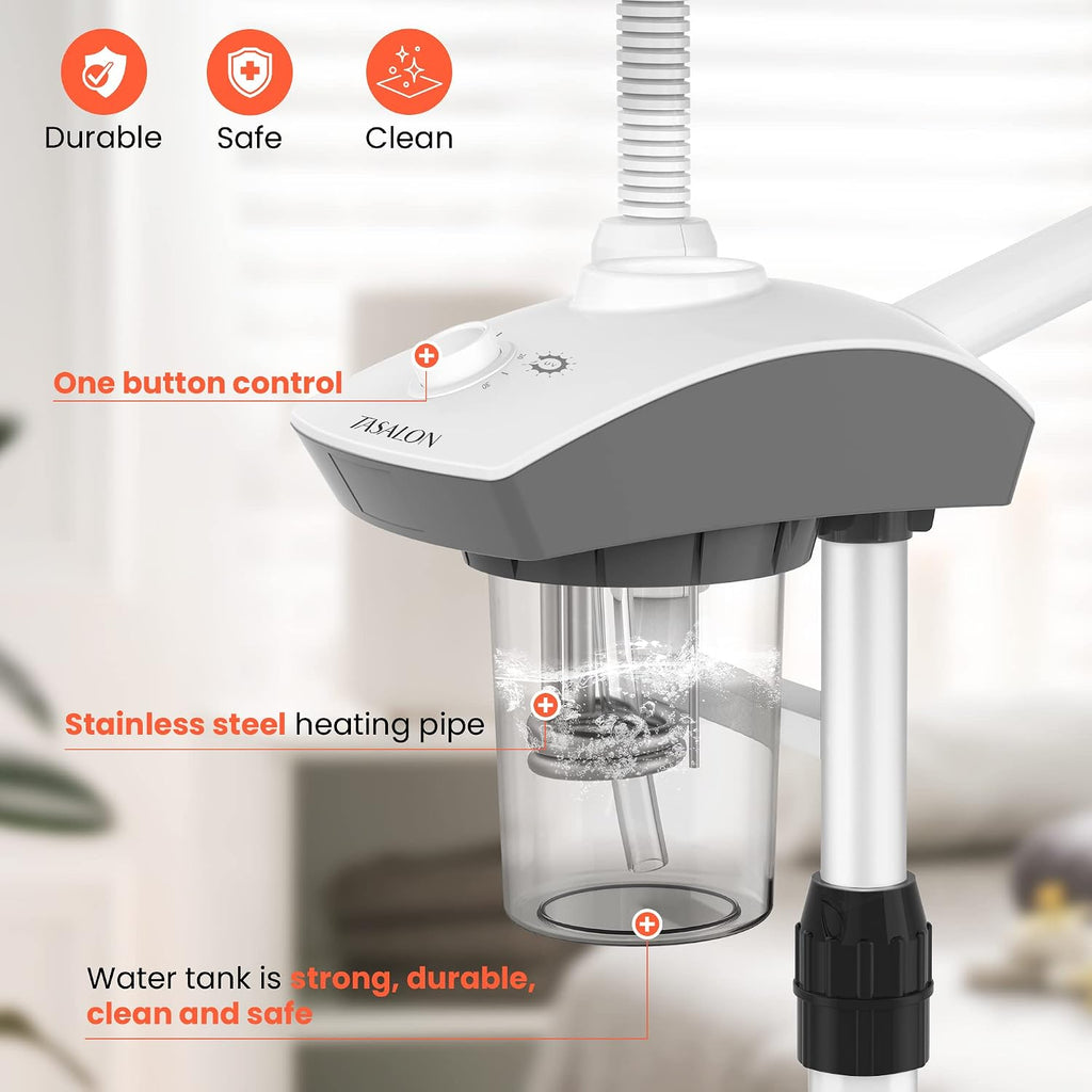 Professional Facial Steamer Tools for Esthetician, Skin Care and Deep Cleaning, 2 in 1 Face Machine with 3X