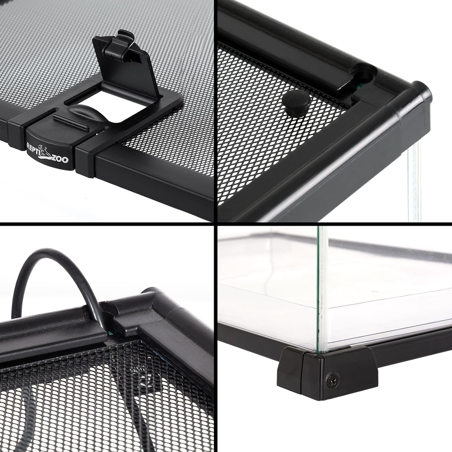 Full Glass 15 Gallon Reptile Tank, Medium Reptile Terrarium 24" X 12" X 12" for Gecko Hermit Crab Hognose Snake etc