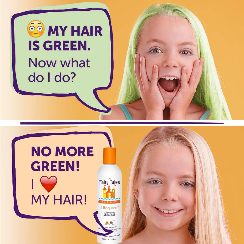 Sun & Swim Shampoo & Conditioner for Kids - Chlorine Removal Swim Shampoo, Removes Green Pool Tones, Sea Salt &
