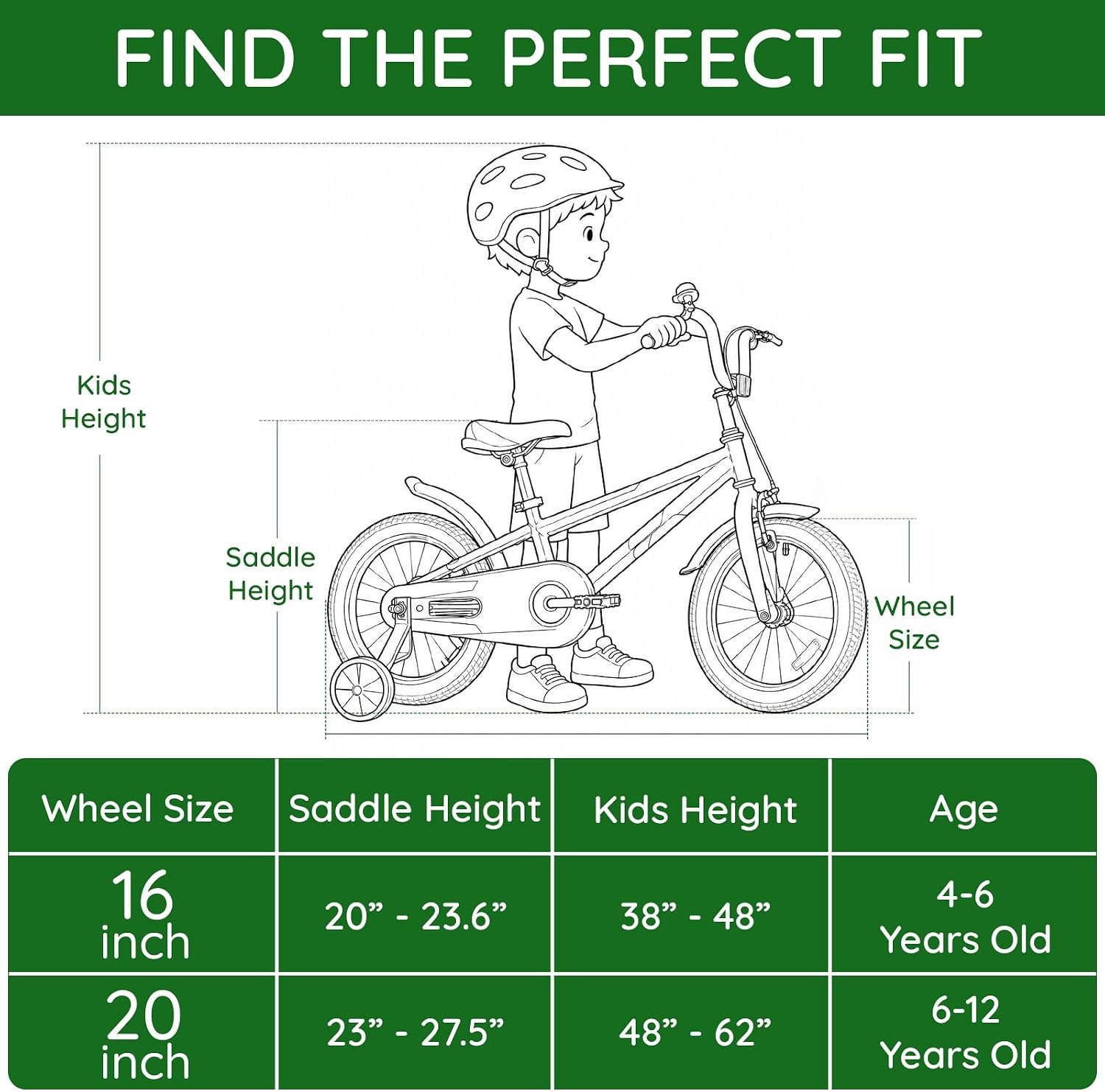 20 Inch Kids Bike BMX Style Beginner Bicycle Ages 4-12 Muticolors | High carbon steel frame, rider height 48-62 in