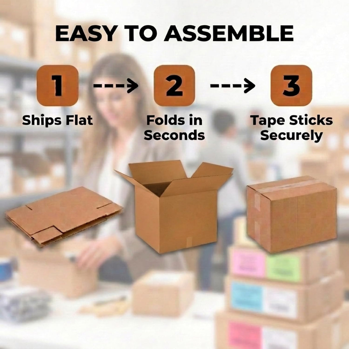 Cube Shipping Boxes, 20x20x20" 10-Pk for Shipping & Packing