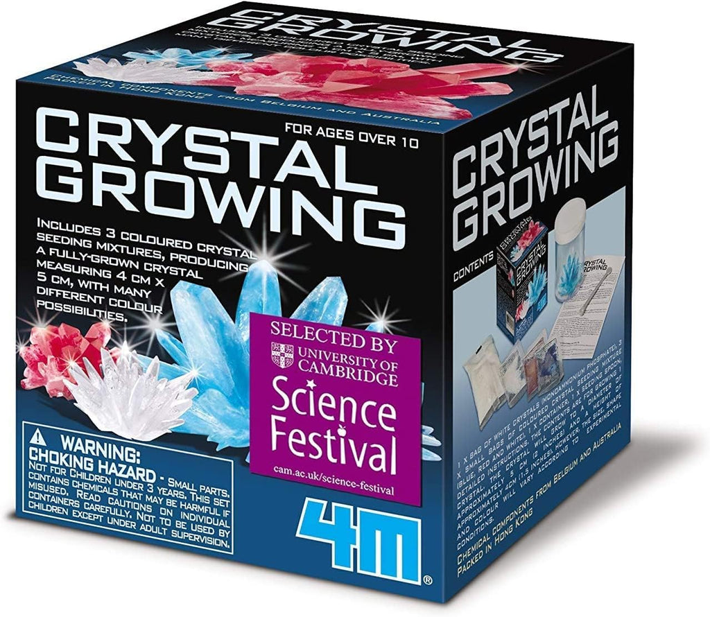 Crystal Growing Science Kit - 3 Colored Crystals - Easy DIY STEM Toys Lab Experiment Specimens, A Great Educational