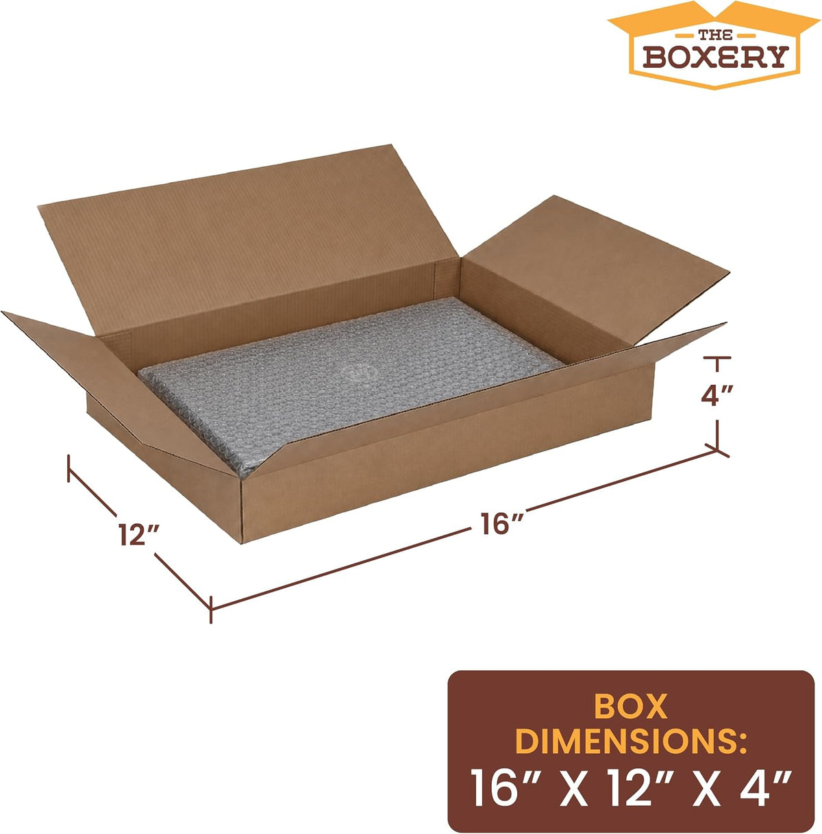 16"x12"x4" Corrugated Shipping Boxes 25-Pack