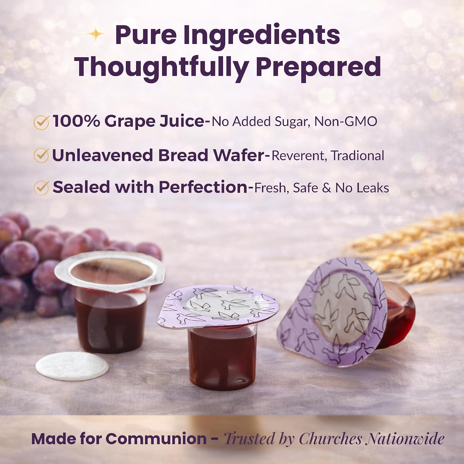 Prefilled Communion Cups with Wafers - 30 Count