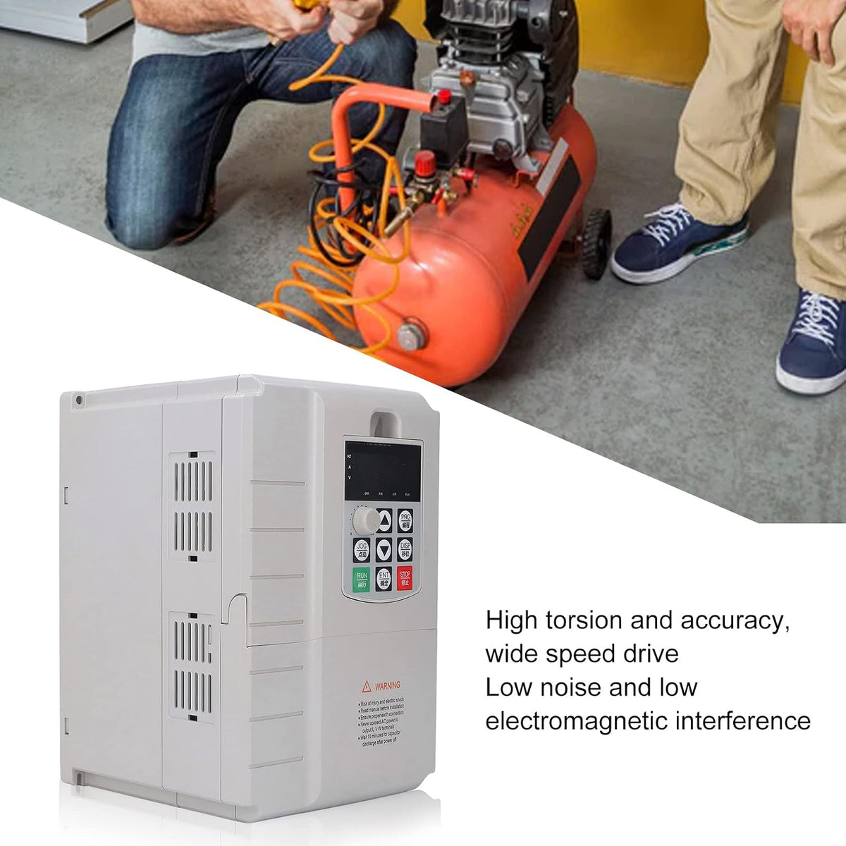 Motor Speed Governor,7.5KW VFD Variable Frequency Converter Single Phase 220V Input 3 Phase 380V Output Speed Control Governor