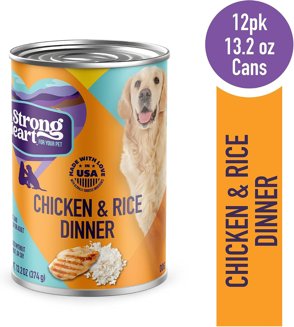 A Strong Heart Dog Food Loaf, Chicken & Rice, 13.2oz Cans, 12-Pack