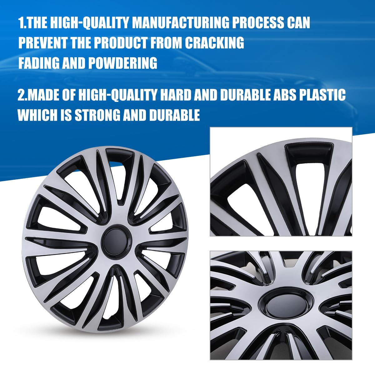 14-Inch Hubcap Wheel Cover Replacement R14 Hub Caps Universal Wheel