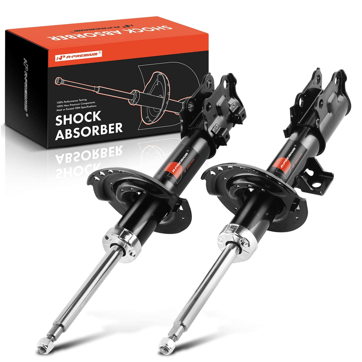 A-Premium Front Bare Struts Without Coil Spring Compatible with Hyundai