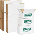 30 Pack Small Shipping Boxes Assorted Sizes, White Corrugated Box Mailers, 9x6x4 & 10x7x5 & 11x6x6 10 PCS Each Small