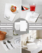 200-Pack White 3-Ply Disposable Guest Napkins