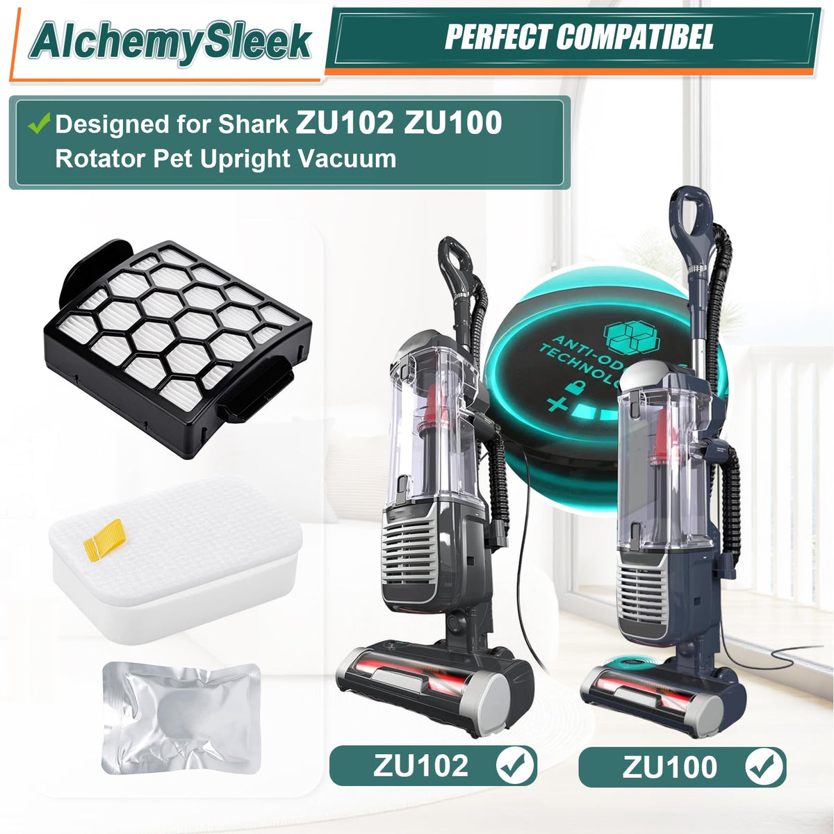 ZU100 Filter for Shark ZU102 Odor Neutralizer Cartridges