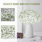 Babys Breath Artificial Flowers Bulk, 30 Pcs White Gypsophila