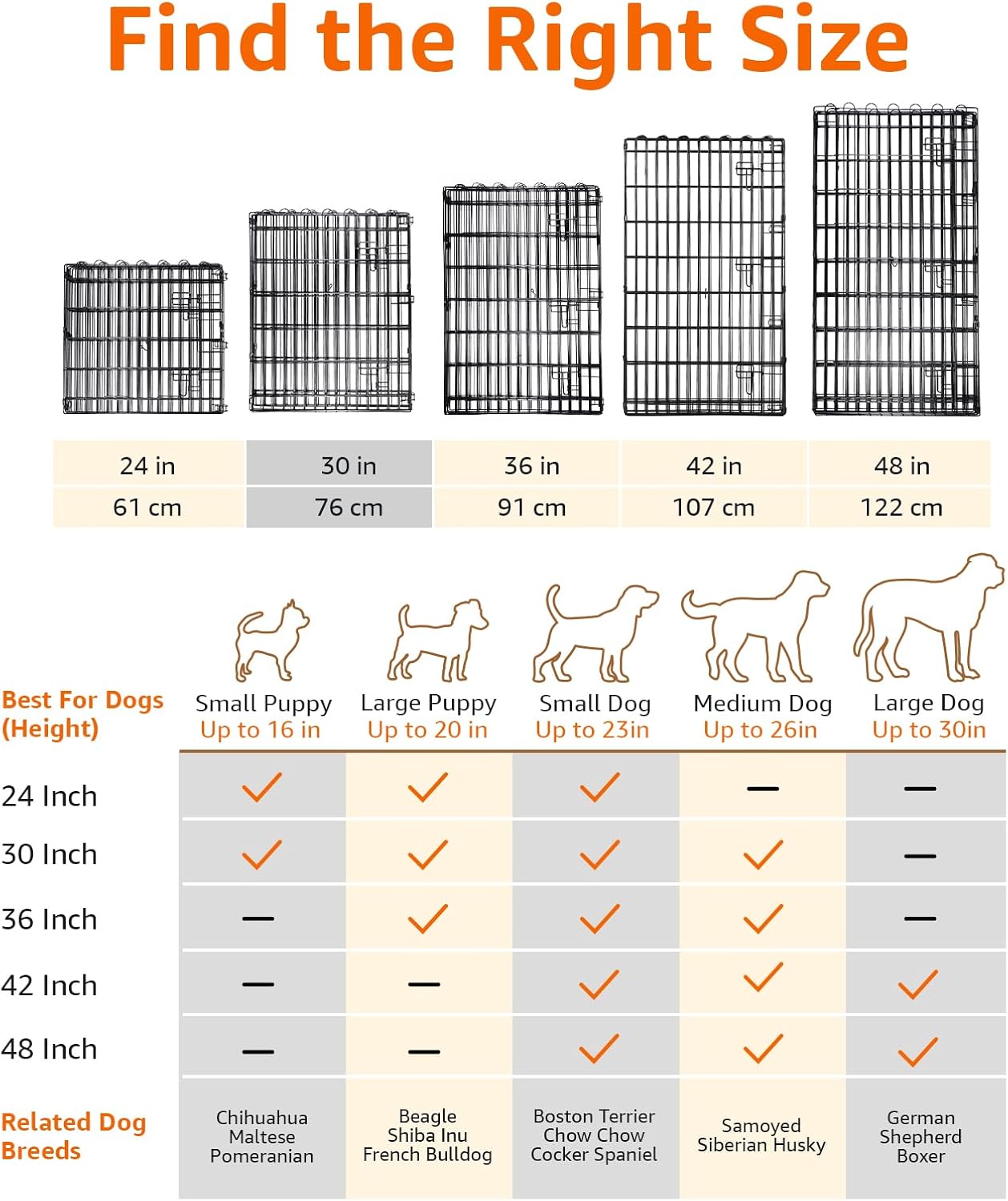 Portable Foldable Octagonal Metal Exercise Dog Playpen, Indoor/Outdoor Pet Fence with Single Door, 8 Panels, Small