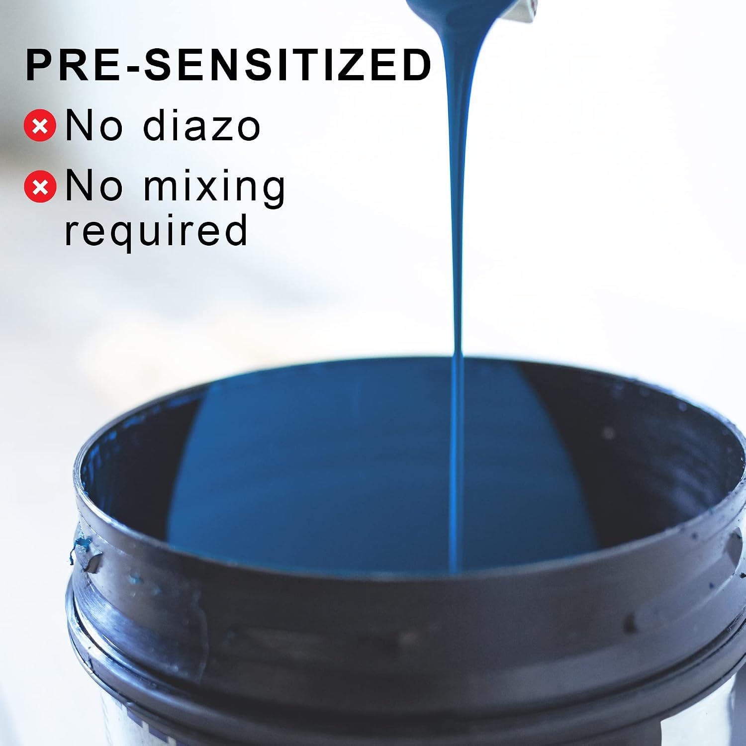 AP Blue Pre-Sensitized Photo Emulsion - Silk Screen Emulsion, 1 Qt | Premixed And Pre-Sensitized Photo Emulsion - No