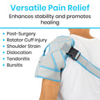 Shoulder Ice Pack Brace - Cold Reusable Cool Gel Wrap, Hot