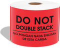 3" X 5" Do Not Double Stack Bilingual Shipping Stickers - English Spanish