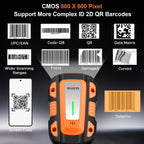 1D QR 2D Industrial Barcode Scanner with Upgraded Charging Dock