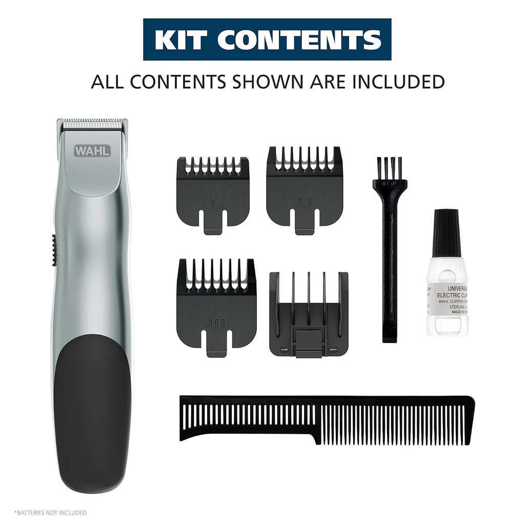 Groomsman Battery Operated Facial Hair Trimmer for Beard & Mustache Trimming Including Light Detailing and Body
