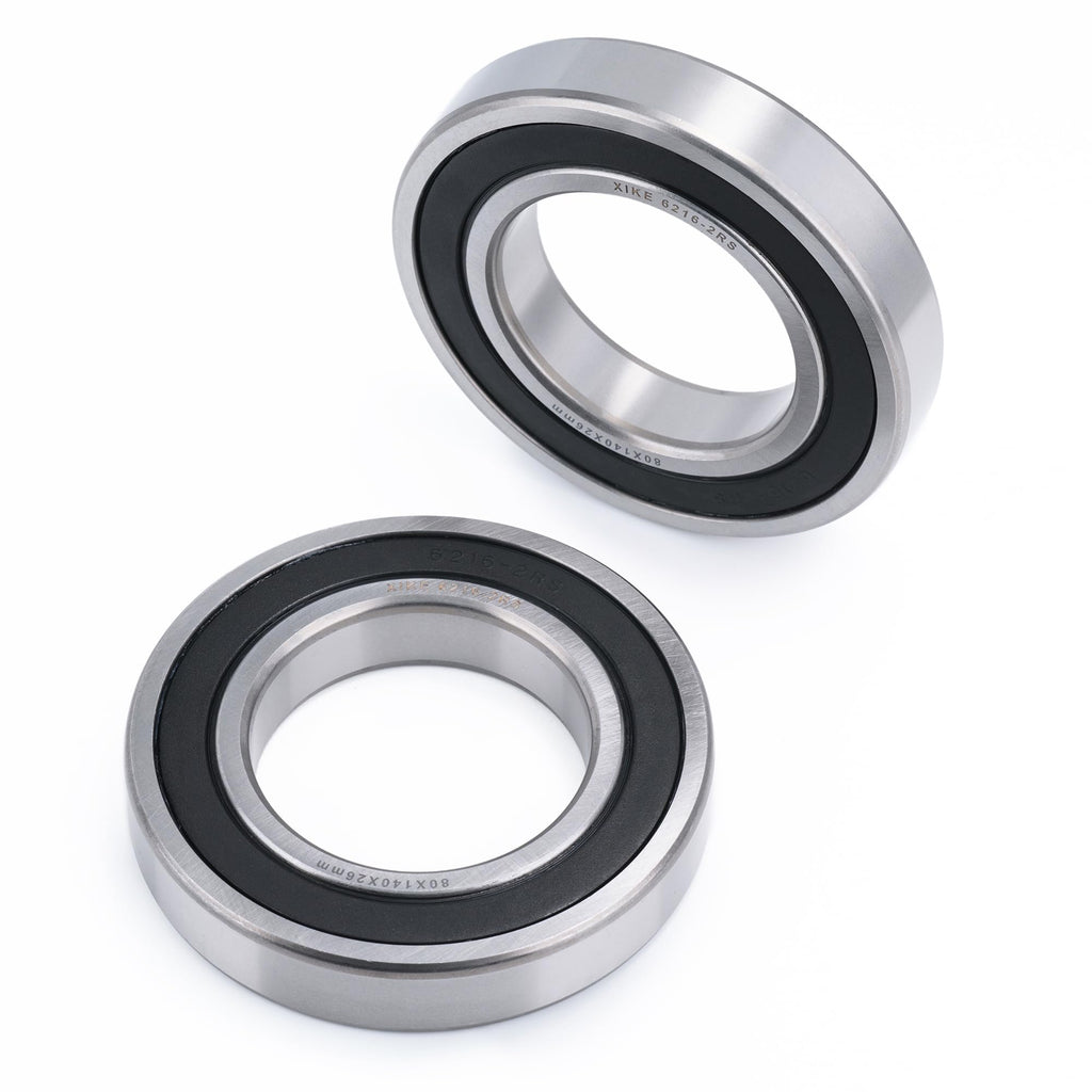 XiKe 6216-2RS Deep Groove Ball Bearing, 80x140x26mm (1-Pack)