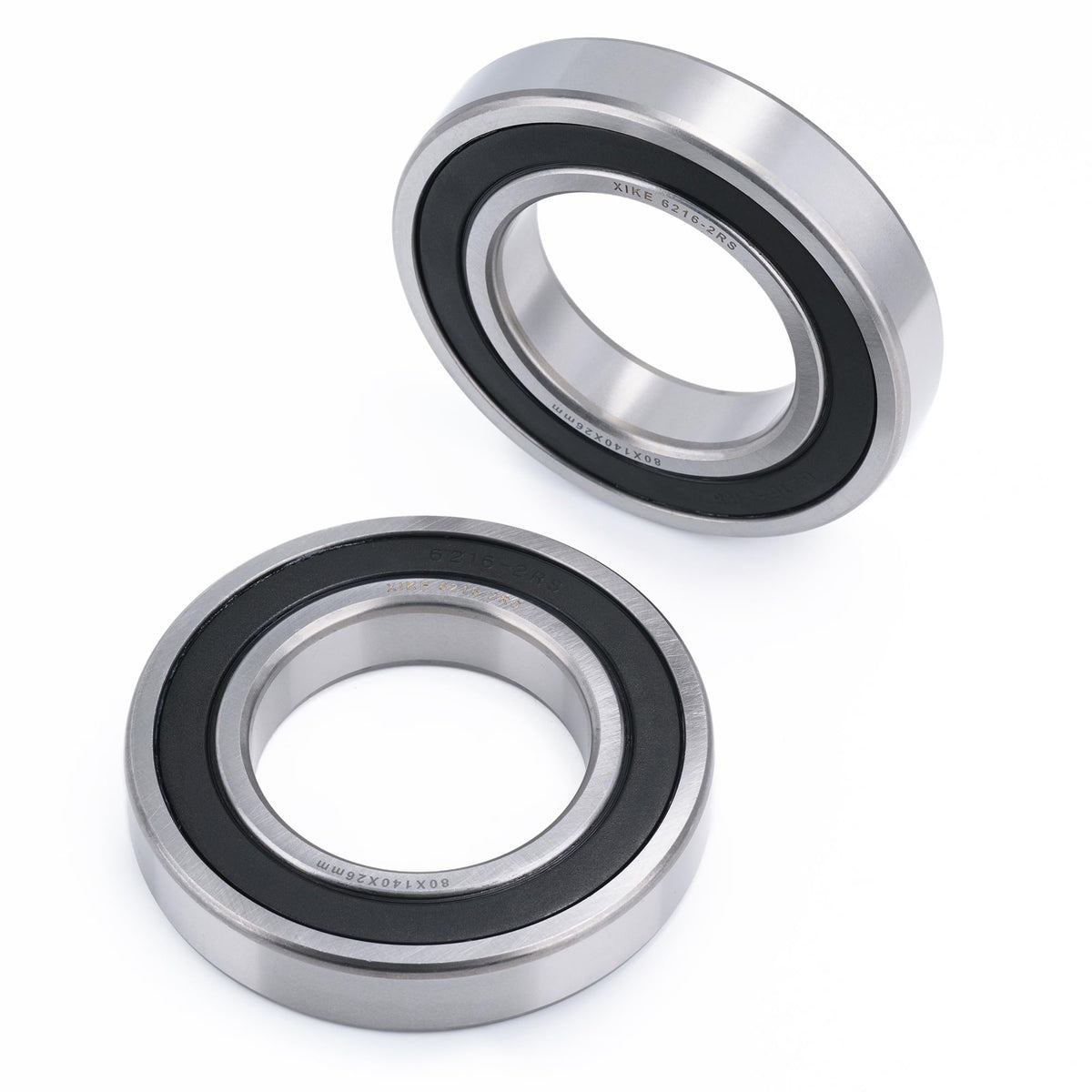 XiKe 6216-2RS Deep Groove Ball Bearing, 80x140x26mm (1-Pack)