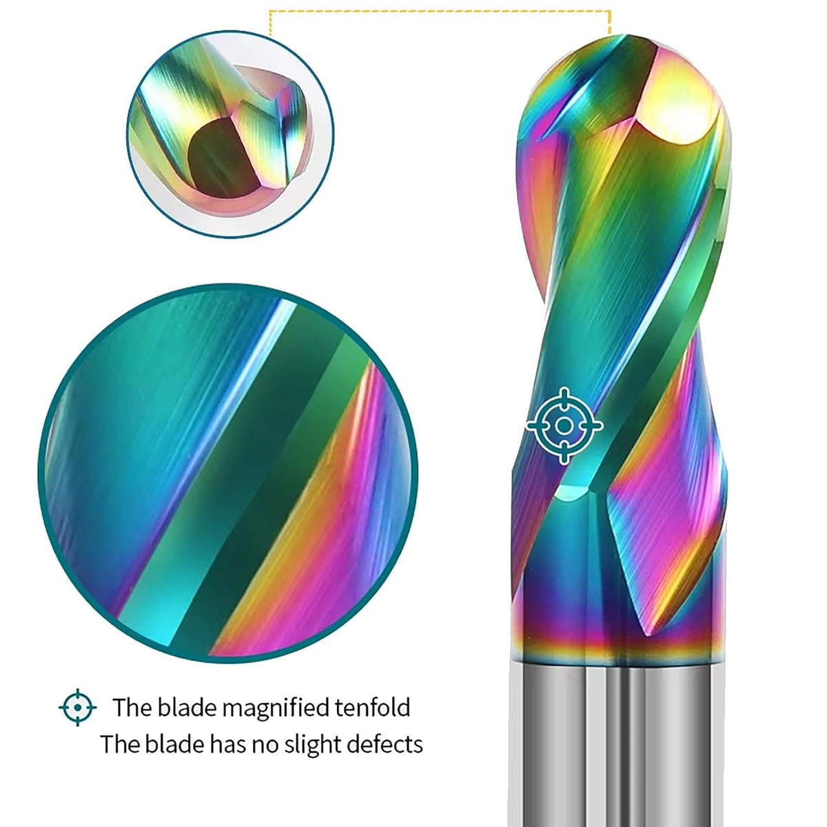 8mm R4 2-Flute Carbide Ball Nose End Mill, 1 pc